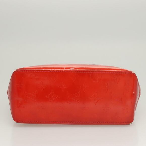 LOUIS VUITTON Monogram Vernis Reade PM Hand Bag Red Rouge M91088 - Picture 9 of 12